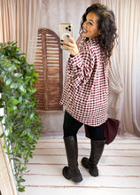 Charger l'image dans la galerie, Chemise large vichy bordeaux SYLVIE (40 au 48)