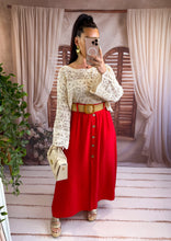 Charger l'image dans la galerie, Jupe avec ceinture rouge CLAUDIA (34 au 46)