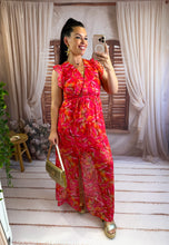 Charger l'image dans la galerie, Robe fuchsia/orange IZIA (34 au 48)