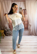 Charger l'image dans la galerie, TEE SHIRT asymétrique dentelle ILONA (34 au 38)