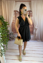 Charger l'image dans la galerie, Robe noir en coton fluide DELPHINE (34 au 48)