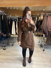 Charger l&#39;image dans la galerie, Robe velours chocolat MARIE (34 au 48) ki