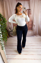 Charger l'image dans la galerie, Jeans flare bleu denim DIAMOND (36 au 46)