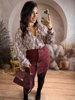 Chemisier lila liseré doré YSIA (36 au 48)⭐️