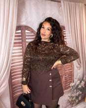 Charger l'image dans la galerie, Top en dentelle chocolat ILONA (36 au 46)