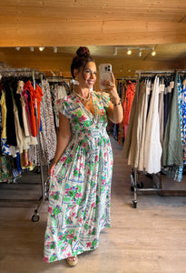 Robe longue verte Kiara ( 36 au 42 )