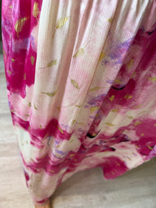 Robe Louise rose/écru ☀️( 36 au petit 44 )