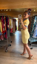 Charger l&#39;image dans la galerie, Robe courte jaune motif jeans ☀️