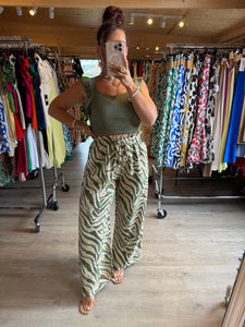Pantalon zebre kaki ( 34 au 46 )