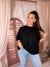 Charger l'image dans la galerie, Tee Shirt coeur dentelle noir MERCREDI (36 au 44)