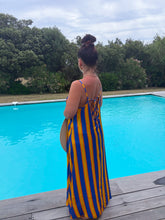 Charger l'image dans la galerie, Robe loose rayé jaune et bleu GLOW (36 au 46)