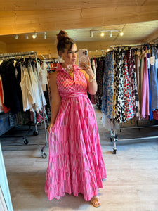 Robe rayé rose bijoux CALYPSO