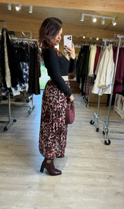 Jupe plissée bordeaux Karina ( 34 au 46 )