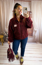 Charger l'image dans la galerie, Veste polaire bordeaux CÉLESTE (36 au petit 44)