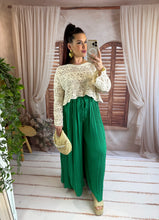 Charger l'image dans la galerie, Pantalon large plissé vert LONDRES  (38 au 48)