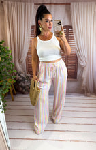 Charger l'image dans la galerie, Pantalon gaz de coton rayé rose ( 34 au 46 ) New
