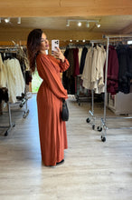 Charger l&#39;image dans la galerie, Robe longue terracotta CINTHIA  (L au 4XL)