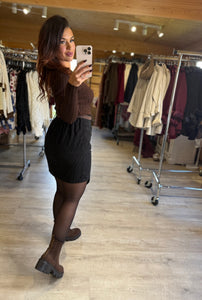 Jupe velours noir JULIETTE (s/m au 4xl)