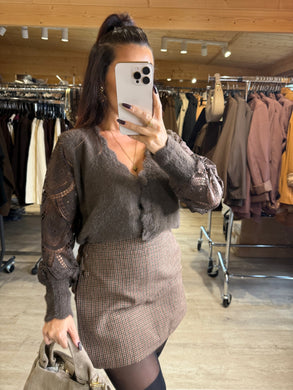 Gilet tout doux café DONNA (34 au 40)