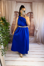 Charger l'image dans la galerie, Ensemble top + jupe bleu électrique KLARA (36 au 44)