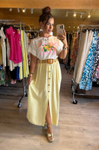 Charger l'image dans la galerie, Jupe Claudia jaune avec ceinture  ☀️( 34 au 46 )