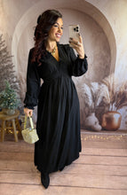 Charger l&#39;image dans la galerie, Robe longue noir LUMI (36 au 48)
