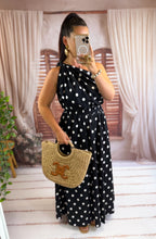 Charger l'image dans la galerie, Ensemble top + jupe noir pois blanc KLARA (36 au 44) New