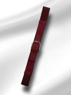 Ceinture élastique bordeaux LIA