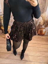 Charger l&#39;image dans la galerie, Short sequins chocolat ÉLICE (34 au 42)⭐️