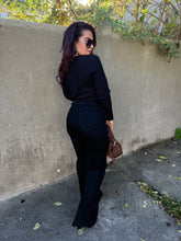 Charger l&#39;image dans la galerie, Jean Wide leg noir SORAYA (34 au 44)