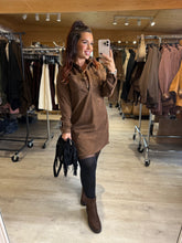 Charger l&#39;image dans la galerie, Robe velours chocolat MARIE (34 au 48) ki