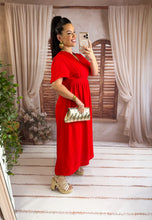 Charger l'image dans la galerie, Robe longue rouge TALI ( 40 au 48 )( reste une taille 40)