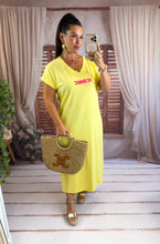 Charger l'image dans la galerie, Robe tee shirt iconic jaune ROSE (34 au 46) New