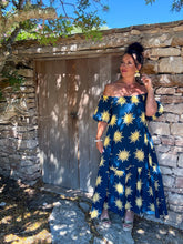 Charger l'image dans la galerie, Robe col bardot motif soleil MISA  (36 au 46)