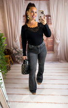 Charger l'image dans la galerie, Jeans flare gris AYA (34 au 42)