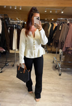 Charger l&#39;image dans la galerie, Gilet écru peplum MEGANE (34 au 40)