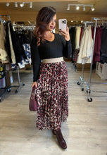 Charger l&#39;image dans la galerie, Jupe plissée bordeaux Karina ( 34 au 46 )