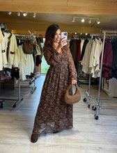 Charger l&#39;image dans la galerie, Robe longue chocolat MATHILDA (40 au 48)
