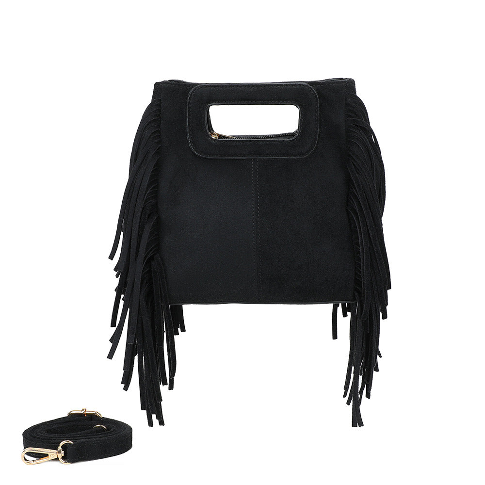 Sac à franges noir ALBA