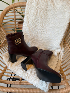 Bottine bordeaux LILI