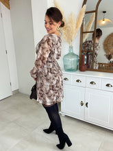 Charger l&#39;image dans la galerie, Robe choco/taupe romya ( taille 36 au 50 )