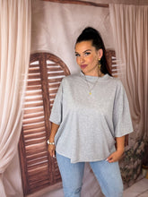 Charger l'image dans la galerie, Tee Shirt coeur dentelle gris MERCREDI (36 au 44)