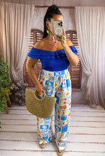 Charger l'image dans la galerie, Pantalon motif bleu JACKIE (40 au 48)