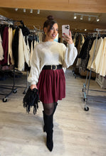 Charger l&#39;image dans la galerie, Jupe plissée bordeaux RACHEL ( 36 au 46 )