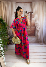 Charger l'image dans la galerie, Robe longue motif fuchsia CORAL (36 au 48)