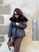 Charger l&#39;image dans la galerie, Doudoune col fourrure synthétique THÉA (34 au 42)
