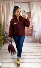 Charger l'image dans la galerie, Veste polaire bordeaux CÉLESTE (36 au petit 44)