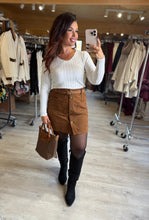 Charger l&#39;image dans la galerie, Jupe velours camel JULIETTE (34 au 46 )