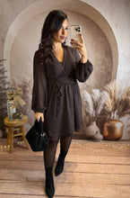 Charger l&#39;image dans la galerie, Robe chocolat pois noir GIULIA (40 au 48)⭐️