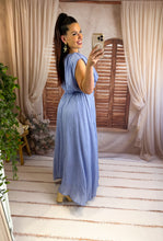 Charger l'image dans la galerie, Ensemble top + jupe bleu MANON (36 au 42)